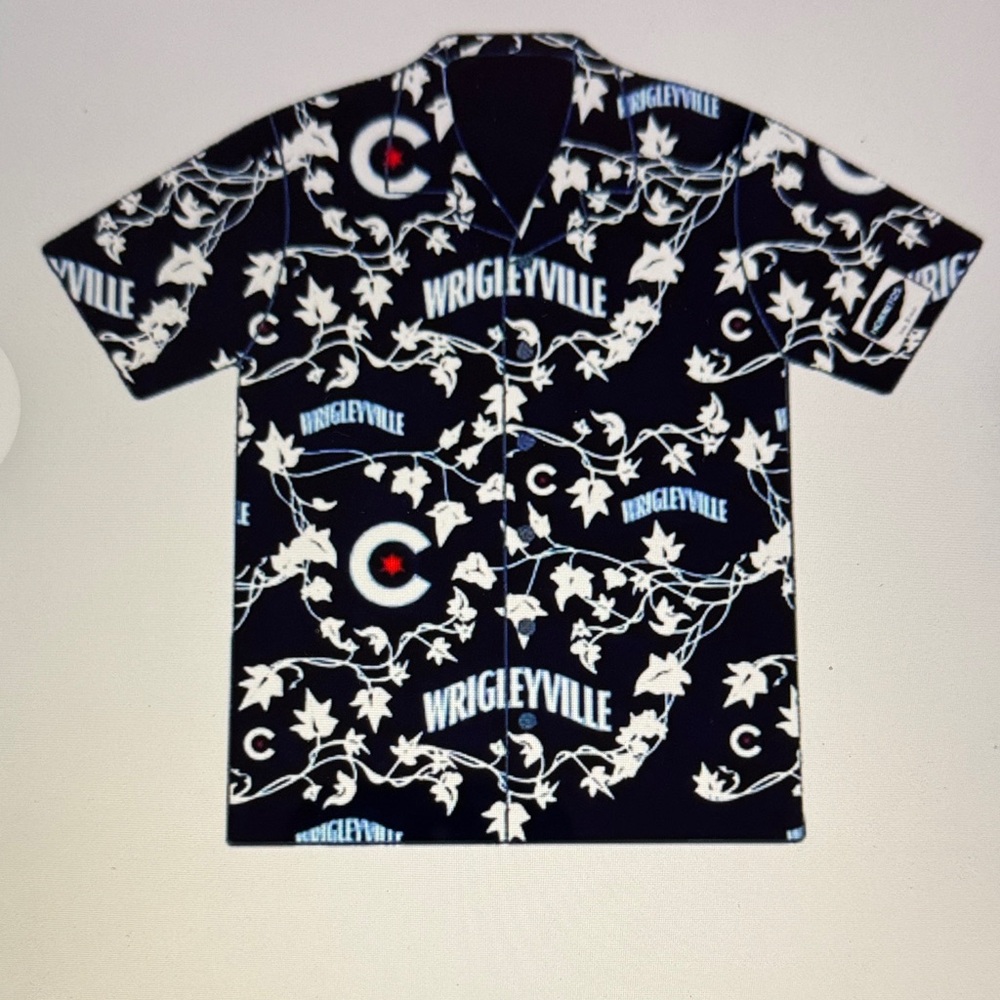 Wrigleyville A.P.C. Navy Blue and White Men's Shirt